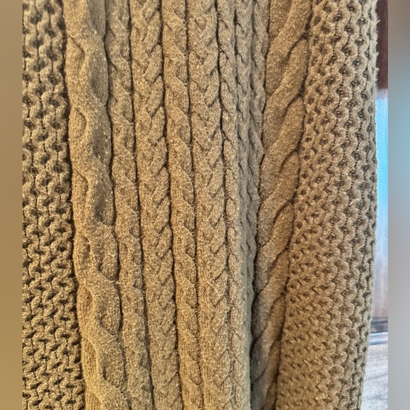 Hyacinth House Maxi Dress Womens Large Brown Cable Knit Sweater Dress Fringe - Picture 6 of 6